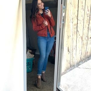 Burn orange Liverpool denim jacket